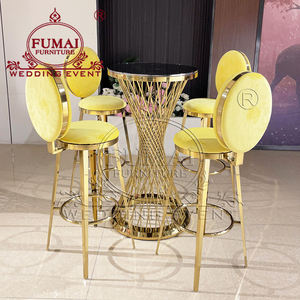 Mesas de Bar Elegantes de Acero Inoxidable Dorado para Fiestas al Aire Libre y Bodas - Product Image 5