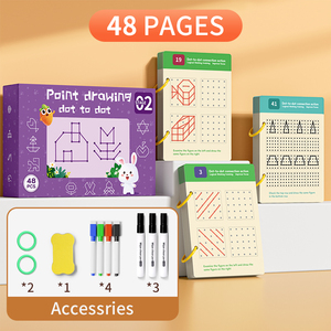 Livre d'exercices réutilisable pour enfants Y.<span class=keywords><strong>S</strong></span>.R : Apprentissage de l'écriture manuscrite, contrôle du stylo, chiffres et alphabet, avec images, <span class=keywords><strong>en</strong></span> boîte - Product Image 4
