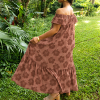 Nouvelle robe maxi fluide et ample à imprimé floral, avec bandeau élastique, en rayonne, faite sur mesure, style décontracté