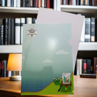 Carpeta Archivadora de Palanca Transparente A4 de Primera Calidad, en Forma de L, de PP, con Superficie Brillante/Mate/Esmerilada, para Uso Escolar y de Oficina