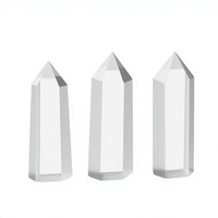 Pierre de cristal naturelle, quartz clair hexagonal, obélisque, colonne, pierre brute pour la décoration de la maison, du bureau, de la table, ornement, cadeau