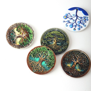 Ciondolo Artigianale in Resina UV Personalizzato <span class=keywords><strong>Albero</strong></span> della Vita, Ornamento 3D Bohemien con Occhio di Allah, Vendita all'Ingrosso OEM - Product Image 3