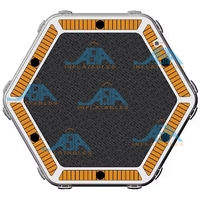 Hamac aquatique gonflable robuste en tissu Drop-Stitch, tapis flottant hexagonal avec surface antidérapante pour lac et piscine