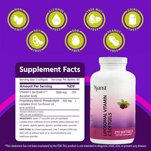 Vitamina C liposomal vegana de marca privada para estimular el metabolismo, refuerzo inmunológico, promueve la absorción de calcio, cápsulas blandas de vitamina C - Product Image 3