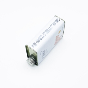 Boîte en fer blanc rectangulaire de 500 ml pour huile d'olive, contenants pour huile alimentaire avec couvercle à vis, qualité alimentaire - Product Image 5