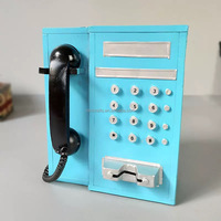 Téléphone mural rétro NINI en fer forgé, modèle créatif en métal pour la décoration murale dans les bars, les magasins de vêtements, les cafés