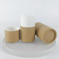 Tube en papier kraft cylindrique biodégradable personnalisé de 60 ml, recyclable, avec estampage, pour déodorant en stick, cosmétiques et soins de la peau