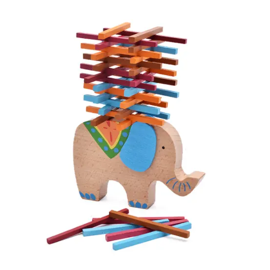 Giocattolo di legno educativo prescolare dell'equilibrio dei blocchi del cammello dei blocchi adorabili dell'elefante