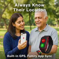 Petit bracelet de suivi GPS avec détecteur de chute d'urgence SOS 4G LTE, capteur de température pour personnes âgées, enfants, prisonniers