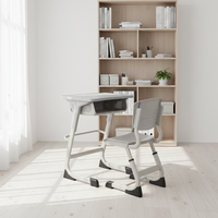 Tables et chaises d'étude scolaires réglables en hauteur, en plastique, confortables et de haute qualité pour les étudiants universitaires