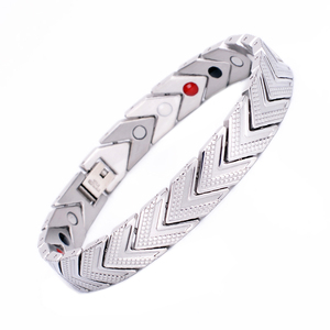 Aimeishi Stainless Steel <strong>Magnetic</strong> <strong>Bracelet</strong> for Couples Trendy Negative Gold Health Jewelry <strong>Therapy</strong> for Anniversary - Product Image 3