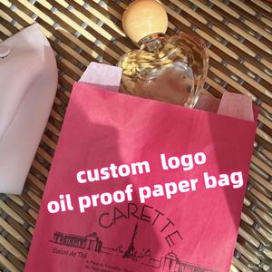 Sacs en papier <span class=keywords><strong>kraft</strong></span> brun recyclables avec logo personnalisé en gros enveloppes en corne de vache à pain résistantes à l'huile <span class=keywords><strong>sac</strong></span> en papier à emporter artisanal - Product Image 2