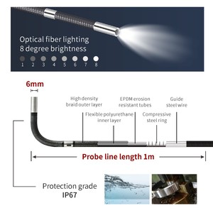 Portable Digital Inspection 3.9mm 2m HVAC Systems for Ventilation Ducts Air Conditioning Unit Inspections CMOS - Product Image 5