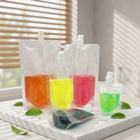 Pochettes à bec verseur épaisses pour boissons, sacs en plastique pour emballage de boissons en supermarché