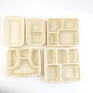 13 16 21 25 30 40oz 2 3 4 5 vano stoviglie compostabili monouso biodegradabili stoviglie amido di mais contenitore contenitore