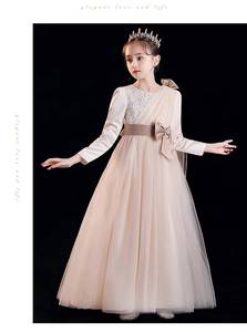 Vestido de Noche para Niñas, Adolescentes, Vestido de Princesa con Tul y Flores, para Recital de Piano, Actuación en Escenario, Disfraz Elegante para Fiesta - Product Image 6
