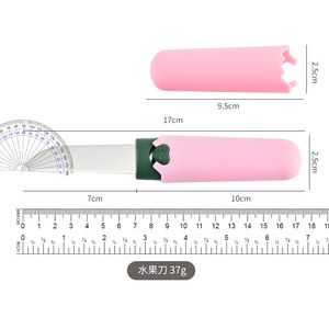 Pelador de frutas portátil, cuchillo de 17cm con hoja de doble punta para manzana, melón, uso en cocina, herramienta de corte para viajes al aire libre - Product Image 5