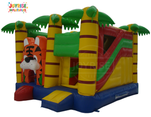 Castillo Inflable Comercial con Tobogán, Diseño de Tigre, Casa de Brinco de PVC para Fiestas Infantiles, Alquiler para Negocios de Entretenimiento en Patios Traseros, 5x5m, Fácil de Instalar - Product Image 2