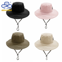 Chapeaux Boonie en nylon respirant à large bord avec cordon coupe-vent réglable pour la randonnée en extérieur – Vente en gros