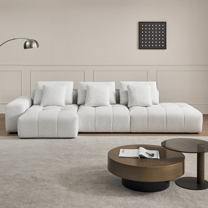 Canapé modulaire en tissu de luxe au design nuageux - Canapé d'angle en forme de L pour salon - Product Image 2