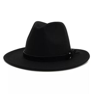 Sombrero Fedora Trilby de Mardi Gras Vintage escocés con correas de cuero negro para fiestas formales o escenas de jazz al aire libre - Product Image 2