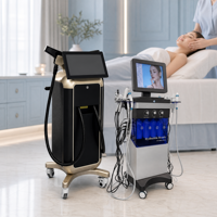 Machine de suppression de tatouages, de rajeunissement cutané et d'épilation 808nm, machine de soin du visage à l'oxygène, dermabrasion à l'eau, microdermabrasion