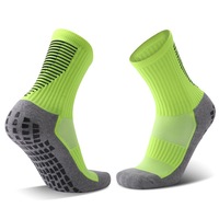 Chaussettes de sport antidérapantes en coton et élasthanne pour enfants et jeunes, avec logo personnalisé, absorbant la transpiration, bleu et blanc, collection automne 2026 – Vente en gros