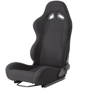 Siège de voiture sport inclinable Max Seat, noir, universel, avec kit de glissière Simoni Racing, boutons droite et gauche - Product Image 1
