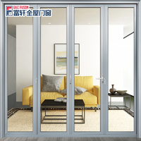 AS2047 Portes pliantes en aluminium personnalisées Australie Standard Double vitrage Patio extérieur Impact étanche Salon