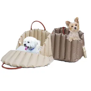 Multifuncional pet transportando saco pet cão transportando assento impulsionador dobrável cão transportadora assento de carro portátil pet bag