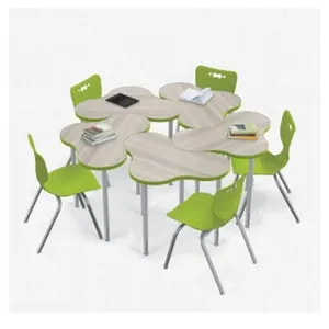 Ideal Configurable Classroom System Combination Student Desks With Hpl Board Ergonomic Comfortable School Furniture/