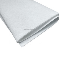 Feutre blanc 100 % polyester non tissé de qualité supérieure, respirant, aiguilleté, avec doublure en coton, épaisseur 1,6 mm