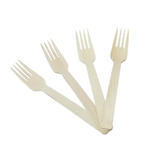 Wholesale Cheap Natural boo Fruit Fork Environmental Disposable Kitchen Tool Bamboo Forks and Spoon