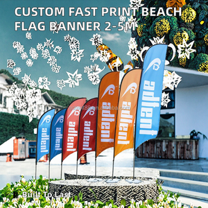 Bandera Publicitaria Personalizada para Playa, 2-5 Metros, Impresión por Transferencia de Calor, con Mástil de Aluminio para Promoción en Exteriores - Product Image 2