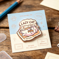 Offre Spéciale : Épingles de revers en métal à motif animalier, mignonnes, style dessin animé, badges personnalisables avec LOGO et lettres, épingles en émail dur, motif chat, pour cadeau, vente en gros
