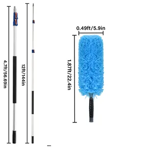 Telescopic Extension Pole Ceiling Fan Microfiber Duster