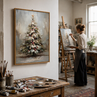 Vente en gros et dropshipping, peinture à l'huile Art Déco blanche 100% faite à la main sur toile de coton 450 GSM, taille personnalisée pour usage domestique et commercial