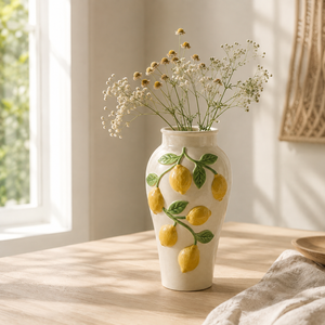 Vase à fleurs en céramique blanche sculpturale asymétrique abstraite moderne, vase en poterie blanche mate pour la décoration de la maison - Product Image 2