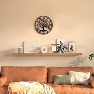 Huatuo 15 Inch Cuộc Sống Cây Kim Loại Màu Đen Rắn Gỗ Khung Không-Tích Điểm Pin Hoạt Động Im Lặng Đồng Hồ Treo Tường Cho Phòng Khách Nhà Bếp - Product Image 4