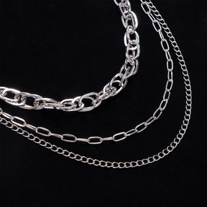 Yueli Punk Style Metal Waist <b>Chain</b> Skeleton Pendant Hip Hop Fashion Denim Accessory Multi Layered Tibetan Silver Body <b>Chain</b> - Product Image 3