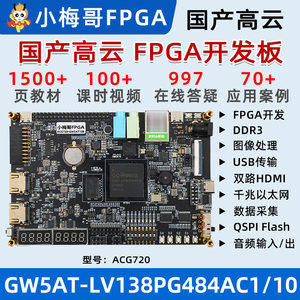 Carte de développement FPGA domestique Arora V GOWIN GW5AT-138K/60K avec USB et Ethernet – ACG720 M633 - Product Image 2