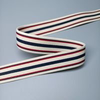 Bande élastique à rayures Double face de 3cm, Logo personnalisé, bande élastique Jacquard, ruban pour pantalons, vente en gros