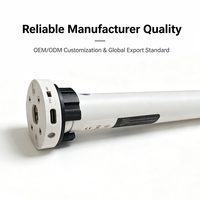 Motor Tubular Senyap untuk Zebra Blinds Pipa Aluminium 38 mm Kontrol Jarak Jauh Pengisian Daya USB untuk Jendela Kecil