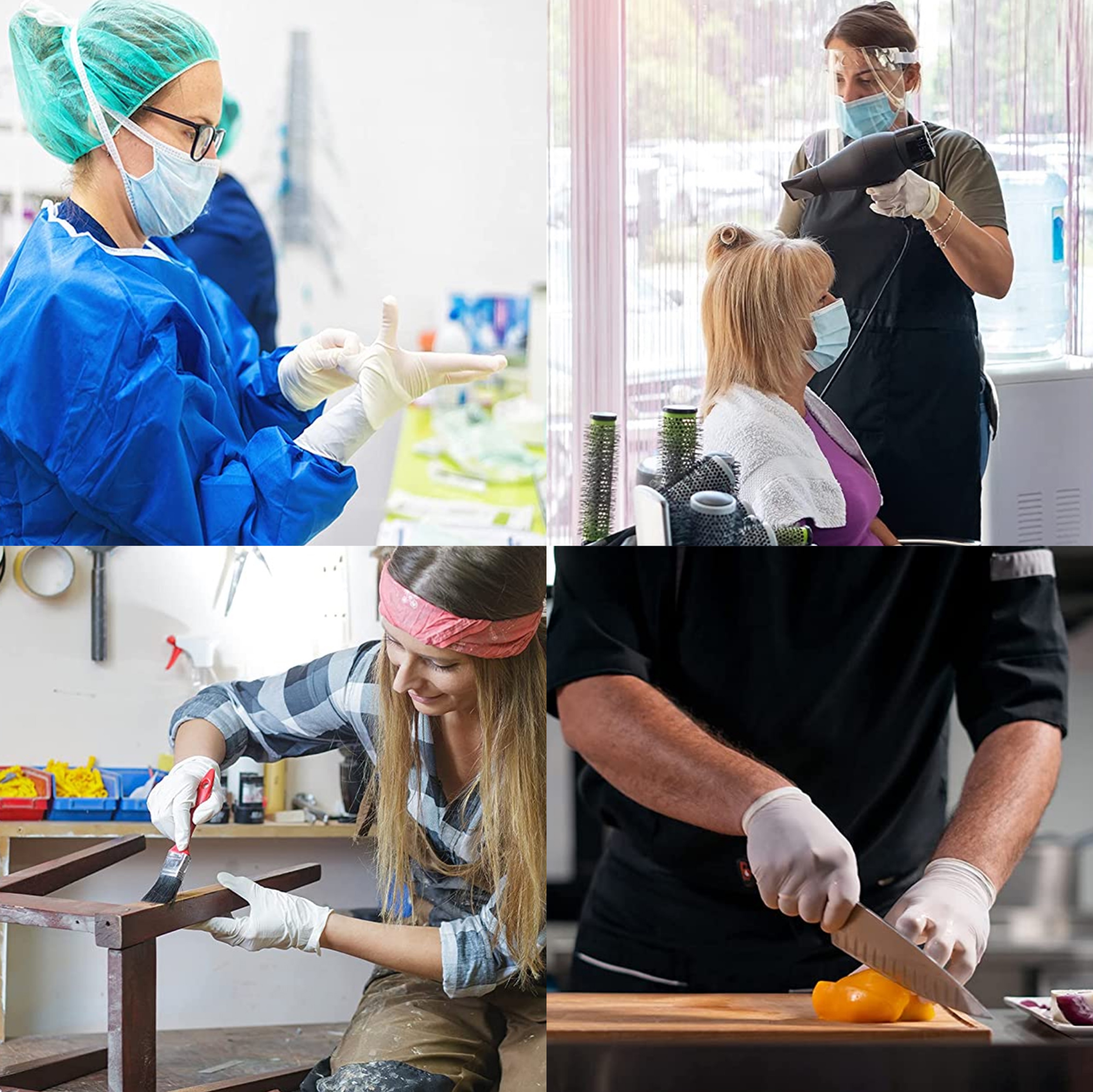 100% Nitrile Disposable Guantes Powder Free Latex Free 100Pcs 7Mil Disposable Exam Guantes