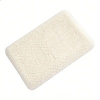 Coussin pour chien Yang Yang en tissu polaire Sherpa, couleur crème unie, rectangulaire, confortable, luxueux, pour toutes les saisons, apaisant