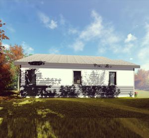 Casa modular de acero de diseño moderno Villas inmobiliarias hechas en fábrica en Texas <span class=keywords><strong>Roadhouse</strong></span> Style - Product Image 4