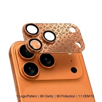 Protection d'objectif de téléphone ultra-fine en verre trempé anti-traces de doigts, installation facile, pour 17 Pro Max, saphir 9H, vente en gros