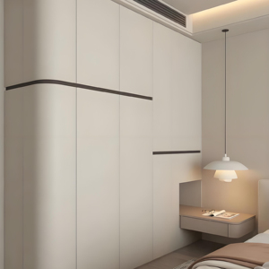 Armario de madera Diseño contemporáneo Tamaño personalizado Muebles de dormitorio Armario Armarios de almacenamiento - Product Image 1