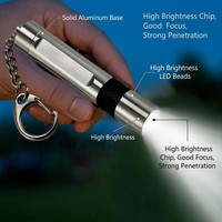 Lampe torche stylo LED XPE 3W IP65 rechargeable en acier inoxydable, faisceau réglable 9 mm, portable, pour travail et examen industriel