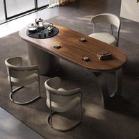 Escritorio de Computadora de Madera de Altura Ajustable Premium con Iluminación LED Integrada para una Configuración Moderna de Oficina en Casa